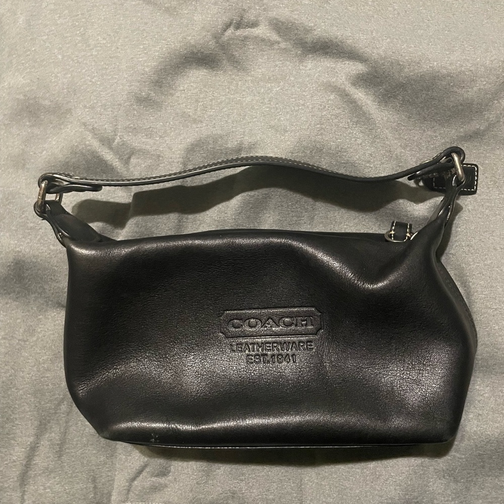 Coach Black Leather bag smaller size